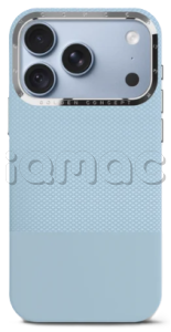Чехол Golden Concept для iPhone 18 Pro Max, Vegan Leather (Light Blue)