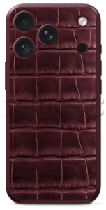 Магнитная накладка Golden Concept Magnetic Shield для iPhone 18 Pro, Croco Embossed (Burgundy)
