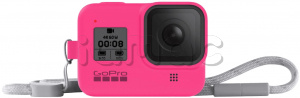 Купить Чехол + ремешок для камеры GoPro HERO8 (Sleeve + Lanyard), Electric Pink