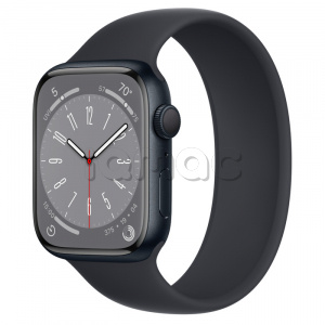 Купить Apple Watch Series 8 // 45мм GPS // Корпус из алюминия цвета "темная ночь", монобраслет цвета "темная ночь"