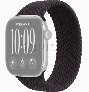 46мм Плетёный монобраслет черного цвета для Apple Watch