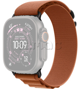 49мм Ремешок Alpine Loop терракотового цвета, отделка из черного титана, для Apple Watch Ultra