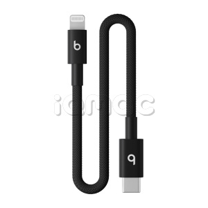 Короткий плетеный кабель Beats USB-C / Lightning (20 см) - Bolt Black