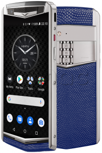 Vertu Aster P Baroque Titanium Blue Lizard