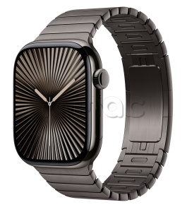 Купить Apple Watch Series 10 // 42мм GPS+Cellular // Корпус из титана сланцевого цвета, блочный браслет сланцевого цвета