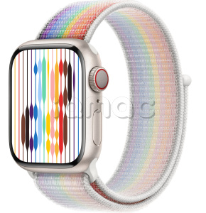Купить Apple Watch Series 9 // 41мм GPS+Cellular // Корпус из алюминия цвета "сияющая звезда", спортивный браслет цвета Pride Edition
