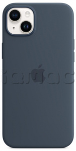 Силиконовый чехол MagSafe для iPhone 14 Plus, цвет Storm Blue/Синий шторм