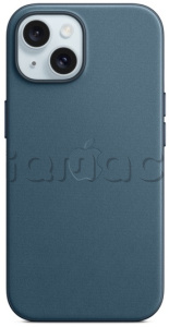 FineWoven чехол MagSafe для iPhone 15 Plus, цвет "тихоокеанский синий"
