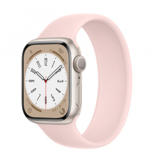 Apple Watch Series 8 // 41мм GPS // Корпус из алюминия цвета "сияющая звезда", монобраслет цвета "розовый мел"