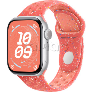 Купить Apple Watch Series 10 // 42мм GPS (Custom) Корпус из алюминия серебристого цвета, спортивный ремешок Nike цвета "Волшебный уголек"