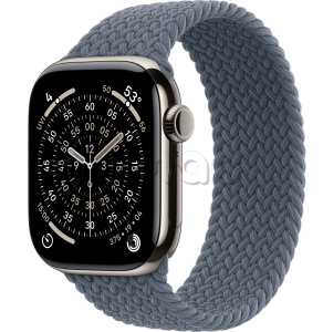 Купить Apple Watch Series 11 // 46мм GPS+Cellular // Корпус из титана нейтрального цвета, плетеный монобраслет цвета "якорный синий"