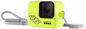 Купить Чехол + ремешок для камеры GoPro HERO5/6/7/2018 (Sleeve + Lanyard), Neon Yellow
