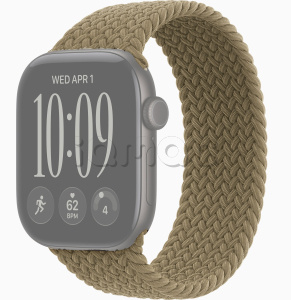 46мм Плетёный монобраслет оливкового цвета для Apple Watch