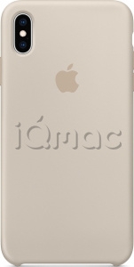 Силиконовый чехол для iPhone Xs Max, бежевый цвет, оригинальный Apple