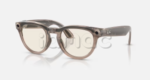Купить Умные очки Ray-Ban Stories Headliner (Прозрачная бежевая оправа, прозрачные фотохромные линзы)