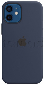 Силиконовый чехол MagSafe для iPhone 12, цвет «Тёмный ультрамарин»