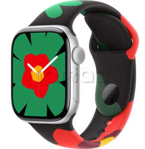 Купить Apple Watch Series 11 // 46мм GPS // Корпус из алюминия серебристого цвета, спортивный ремешок цвета Unity Bloom