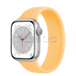 Купить Apple Watch Series 8 // 41мм GPS // Корпус из алюминия серебристого цвета, монобраслет цвета "солнечное сияние"