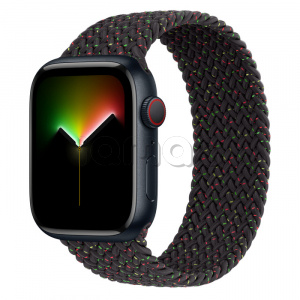Купить Apple Watch Series 8 // 45мм GPS + Cellular // Корпус из алюминия цвета "темная ночь", плетёный монобраслет цвета Black Unity