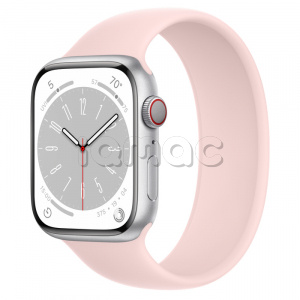 Купить Apple Watch Series 8 // 45мм GPS + Cellular // Корпус из алюминия серебристого цвета, монобраслет цвета "розовый мел"