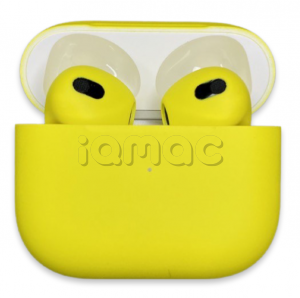 Купить AirPods (3‑го поколения) (2021) - беспроводные наушники Apple с зарядным кейсом (Желтый, матовый)