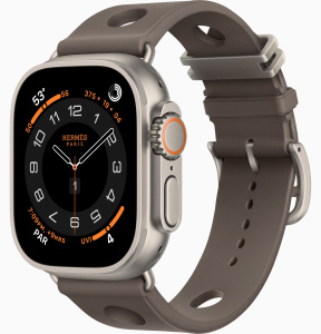 Apple Watch Hermès Ultra 4 (2026) // 49мм GPS+Cellular // Корпус из титана, браслет Scub’H Diving цвета Gris Titane