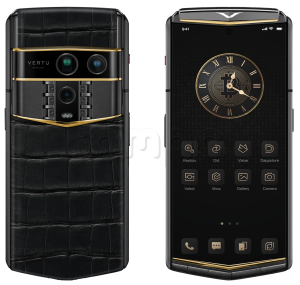 Телефон Vertu Agent Q, Alligator Gold Accent Collector’s Edition (Gold Ⅴ/Черный с золотом)