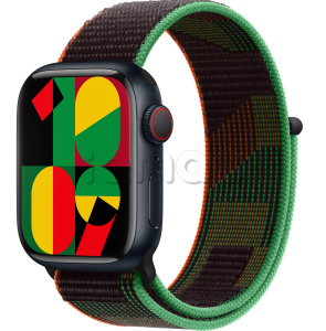 Купить Apple Watch Series 9 // 41мм GPS+Cellular // Корпус из алюминия цвета "темная ночь", спортивный браслет цвета Black Unity