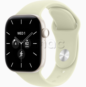 Купить Apple Watch Series 12 // 46мм GPS+Cellular // Корпус из керамики жемчужно-белого цвета, спортивный ремешок мятного цвета
