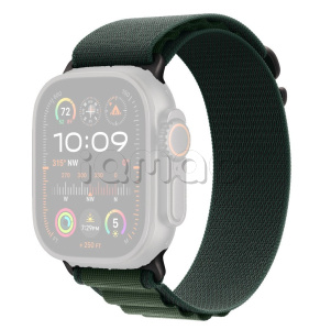 49мм Ремешок Alpine Loop темно-зеленого цвета, отделка из черного титана, для Apple Watch Ultra