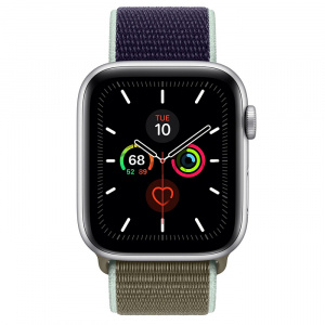 Купить Apple Watch Series 5 // 44мм GPS + Cellular // Корпус из алюминия серебристого цвета, спортивный браслет цвета «лесной хаки»