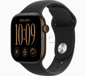Купить Apple Watch Series 12 // 42мм GPS // Корпус из алюминия бронзового цвета, спортивный ремешок черного цвета