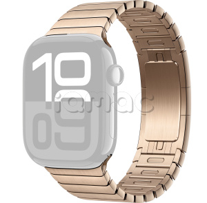 42мм Блочный браслет из нержавеющей стали золотого цвета для Apple Watch