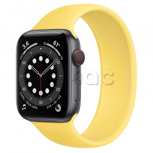 Купить Apple Watch Series 6 // 44мм GPS + Cellular // Корпус из алюминия цвета "серый космос", монобраслет имбирного цвета