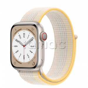 Купить Apple Watch Series 8 // 41мм GPS + Cellular // Корпус из алюминия цвета "сияющая звезда", спортивный браслет цвета "сияющая звезда"