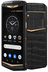 Vertu Aster P Gothic YG Pure Iron Black Alligator, Gold