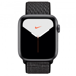 Купить Apple Watch Series 5 // 40мм GPS + Cellular // Корпус из алюминия цвета «серый космос», спортивный браслет Nike чёрного цвета