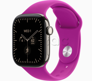 Купить Apple Watch Series 12 // 42мм GPS+Cellular // Корпус из титана натурального цвета, спортивный ремешок пурпурного цвета