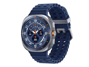 Samsung Galaxy Watch Ultra (2025) 47мм Wifi+LTE, корпус титановый синий, ремешок Marine Band синего цвета