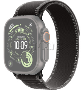 49мм Ремешок Trail Loop черного (угольного) цвета, отделка из черного титана, для Apple Watch Ultra