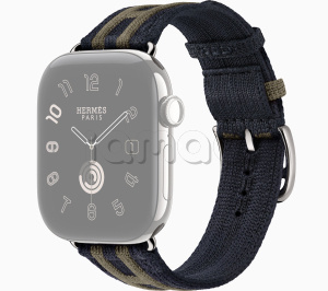 42мм Ремешок Hermès Rocabar Club цвета Bleu Nuit/Gris Titane для Apple Watch
