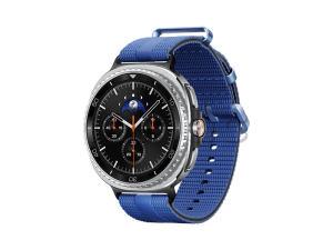Samsung Galaxy Watch8 Classic (46 мм) Wifi+LTE, Черный, Спортивный браслет синего цвета