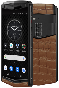 Vertu Aster P Gothic Titanium Amber Cinnamon Alligator