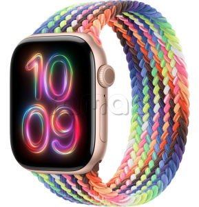 Купить Apple Watch Series 11 // 46мм GPS // Корпус из алюминия цвета "розовое золото", плетеный монобраслет цвета Pride Edition