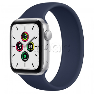 Купить Apple Watch SE // 44мм GPS // Корпус из алюминия серебристого цвета, монобраслет цвета «Тёмный ультрамарин» (2020)