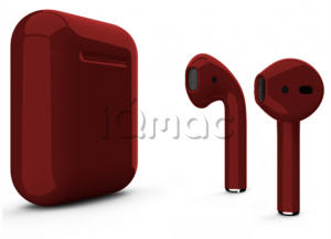 Купить AirPods - беспроводные наушники Apple (Темный красный, глянец)