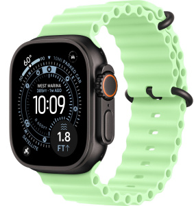 Apple Watch Ultra 3 (2025) // 49мм GPS+Cellular // Корпус из черного титана, ремешок Ocean Band неоново-зеленого цвета