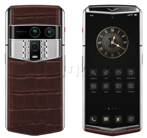 Телефон Vertu Agent Q, Alligator Collector’s Edition (Amber Brown/Коричневый)