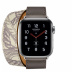 Apple Watch Series 5 Hermès // 40мм GPS + Cellular // Корпус из нержавеющей стали, ремешок Double Tour из кожи Swift цвета Étain/Béton