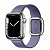 Купить Apple Watch Series 7 // 41мм GPS + Cellular // Корпус из нержавеющей стали серебристого цвета, ремешок цвета «сиреневая глициния» с современной пряжкой (Modern Buckle), размер ремешка M
